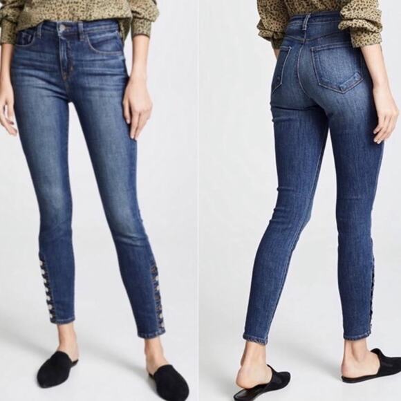 L’AGENCE Piper High Rise Button‎ Leg Skinny Jeans - Picture 1 of 8